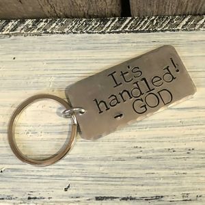Aluminum Hand Stamped Keychain